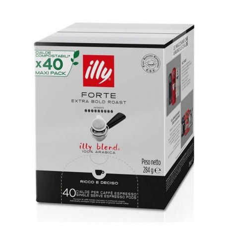 Cafea illy Espresso ESE FORTE cu cofeina 40 monodoze ambalate individual