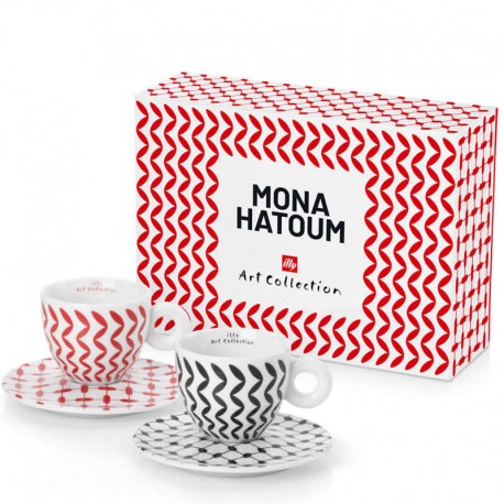 Set illy Mona Hatoum kit 2 cesti cappuccino si 2 farfurii