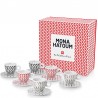 Set illy Mona Hatoum kit 6 cesti cappuccino si 6 farfurii