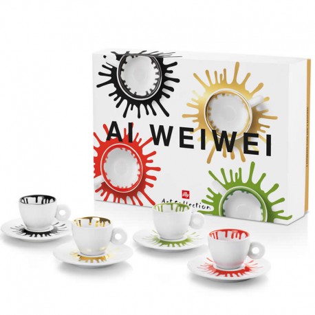 Set illy Ai Weiwei kit 4 cesti espresso si 4 farfurii