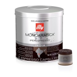 Cafea illy 21 capsule iperespresso monoarabica INDIA cu cofeina